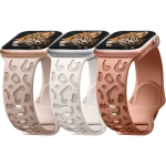 Silikoninis Su Leopardo Ra&scaron;tu Apyrankių Rinkinys Apple Watch 38-49 Mm 3 Vnt.