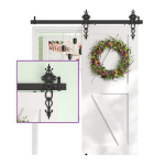 Plieninė Lofto Stiliaus Stumdomų Durų Sistema Barn Door Juoda 183 Cm, 183