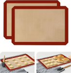 Nelimpantys Silikoniniai Kepimo Kilimėliai Kitchenraku 2 Vnt. 29,5X42 Cm