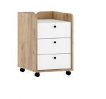 Komoda Meblocross Dolce DOL-08, ruda/balta