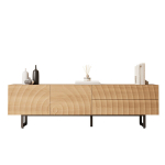 Moderni TV spintelė su 3D tekstūra, žemas TV stovas, 180&times;38&times;51,5 cm, 1 vnt
