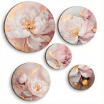 Apvalus sienų dekoras Originalus sienų dekoras svetainei Glamour Roses