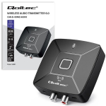 &bdquo;Qoltec&ldquo; belaidis garso siųstuvas-imtuvas &bdquo;HiFi Home&Car&ldquo; | &bdquo;Bluetooth&ldquo; 6.0 | NFC | 2 x RCA | 1 x AUX &bdquo;MiniJack&ldquo; 3,5 mm | Mikrofonas