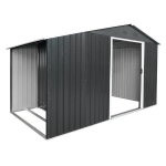 Metalinis sandėliukas &ldquo;Apuokas&rdquo; su malkine, 6 m2