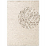Elle Decoration Majoli natūraliai baltas vilnos ir džiuto kilimas 200x290