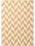Ted Baker Haringey plok&scaron;čiaaustis dvipusis kilimas Terrick, ochros ir baltos spalvos 200x300