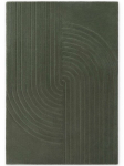 Vikosa Arcura tamsiai žalias vilnonis kilimas, 160 x 230 cm