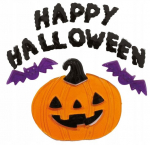 Gelio lipdukai ant langų "happy Halloween" - moliūgas, &scaron;ik&scaron;nosparniai