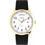 Vyri&scaron;kas laikrodis Timex Tw2w68500 juodas su odiniu dirželiu