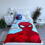 &bdquo;Žmogus-voras&ldquo; mikroflanelinis vaiki&scaron;kas užklotas 100x150 &ndash; mink&scaron;tas, jaukus ir kupinas superherojų pramogų