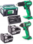 Hikoki Kc18dd Wbz 18v Akumuliatorinis įrankių rinkinys 2x5ah