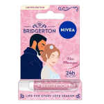Lūpų balzamas Nivea Bridgerton Edition Rose Meringue maitinantis rožinis atspalvis