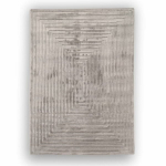 3D geometrinis modernus kilimas Leo&Alex kilimai Lily 80 x 150 cm pilkos spalvos
