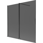 Vonios sienelė Mexen Velar, 160 x 150 cm, Brushed gun gray/Graphite