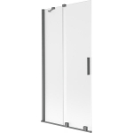 Vonios sienelė Mexen Velar, 95 x 150 cm, Brushed gun gray/matinis stiklas