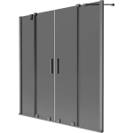 Vonios sienelė Mexen Velar Duo, 160 x 150 cm, Brushed gun gray/Graphite