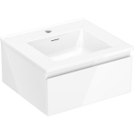 Spintelė Mexen Orio 50 cm su praustuvu Otis, 1 stalčius, White glossy
