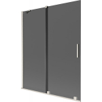 Vonios sienelė Mexen Velar, 140 x 150 cm, Brushed nickel/Graphite