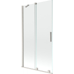 Vonios sienelė Mexen Velar, 100 x 150 cm, Brushed nickel/Transparent