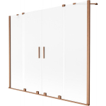 Vonios sienelė Mexen Velar Duo, 180 x 150 cm, Brushed copper/matinis stiklas
