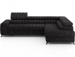 Kanedo moderni kampinė sofa-lova su patalynės dėže