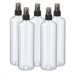 500 ml bespalvis PET butelis su juodu purk&scaron;tuvu, 5 vnt. rinkinys