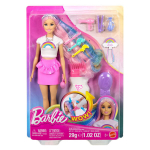 Lėlė Barbie &bdquo;Rainbow Sparkle Hair&ldquo; žaidimų rinkinys su itin ilgais spalvotais plaukais ir &scaron;ukuosenų aksesuarais