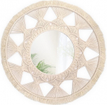 Veidrodis Boho Harmony, Beige/Bamboo, 65 cm