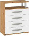 Komoda Meblocross Angel ANG-06 su 4 stalčiais, MDF, klasikinio stiliaus