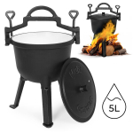 Ketaus emaliuotas katilas 5L, pastatomas, Multigarden