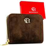 Moteri&scaron;ka ruda ekologi&scaron;kos odos piniginė su užtrauktuku &bdquo;Rovicky&ldquo;