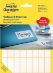 Avery etiketės 38x14mm, 29 lapai, baltos