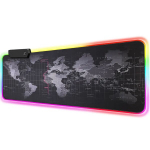 Rgb Gaming pelės kilimėlis su pasaulio žemėlapiu, 80x30 cm Xxl