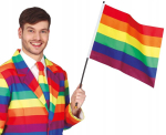 Spalvinga VAIVORYK&Scaron;TĖS VĖLIAVA LGBT lygybės paradas 45x35, 45x35