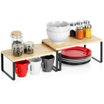 Virtuvės lentynėlė bambuko 335x195x16 cm / 335x185x135 cm 2 vnt. juoda Orion