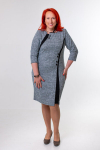 Moteri&scaron;ka suknelė New Line, juoda/pilka, 48
