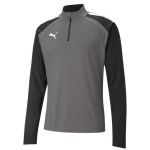 Vyri&scaron;ka džemperis Puma teamLIGA 1/4 Zip Top pilkos ir juodos spalvos 657236 13