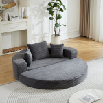 Miegamasis sofa, 2-vienete, apvali forma, audinio ki&scaron;enės, 1 vnt