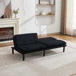 Dvivietė sofa, 3 padėtys, 240 kg, juoda, 1 vnt