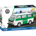 Modelių rinkinys - COBI - Veiksmų miestas Volkswagen T3 policijos autobusas - 1:35 mastelis - 144 dalys - Juoda/raudona