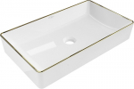 Praustuvas Mexen Nadia, 62 x 35 cm, White/Gold edge