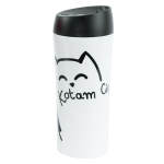 Ambition termopuodelis Love Catam Cie, 400 ml, baltas/juodas