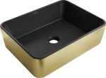 Praustuvas Mexen Catia 48 cm, Black matt/Gold lines