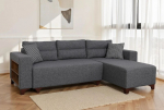 Kampinė sofa-lova Tloft Mini, pilka