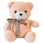 Pliu&scaron;inis rusvas me&scaron;kiukas 23cm, Plush mascot plush toy teddy bear with bow 23cm