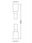 Mexen du&scaron;o žarna 150 cm, auksinė - 79450-50, 150 cm