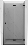 Mexen Lunar-F sulankstomos de&scaron;inės du&scaron;o durys 90 cm, skaidrios, juodos - 836-090-000-70-00-P