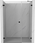 Mexen Lunar-B du&scaron;o durys kairinės 115 cm, permatomos, juodos - 832S-115-050-70-00-L