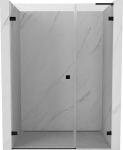 Mexen Lunar-B L kairinių du&scaron;o durys 140 cm, skaidrios, juodos - 832SL-140-050-70-00-L