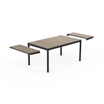 Prailginamas lauko stalas Keter Deco Porto Nova 160-240 cm, 233x94x75 rudas/juodas